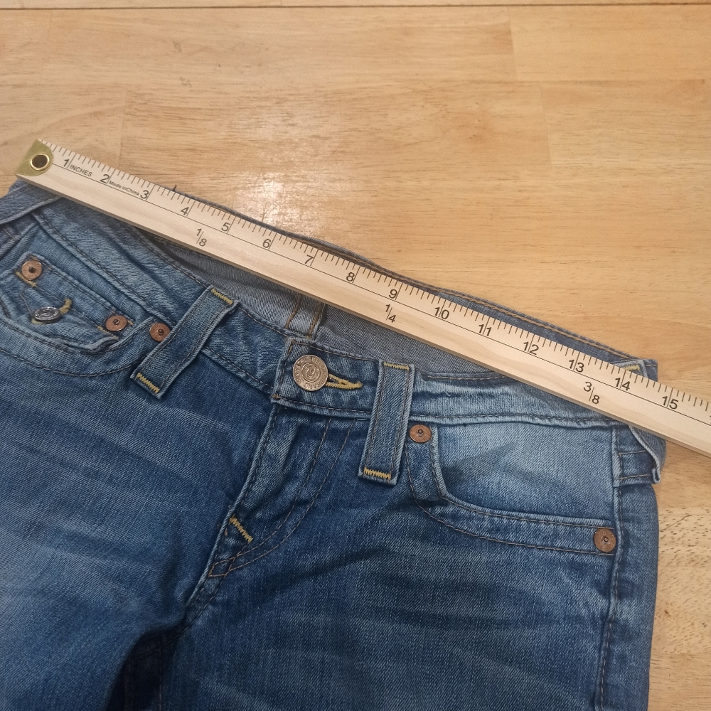 TRUE RELIGION WOMEN'S denim Jeans Low Rise Skinny w/ Flaps Size 27 - Picture 12 of 16